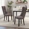 Tufted Dining Chairs Set of 2 with High Backrest and Padded Seat